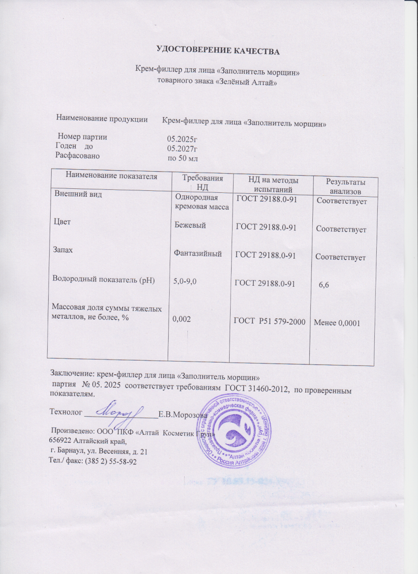 Паспорт №052025